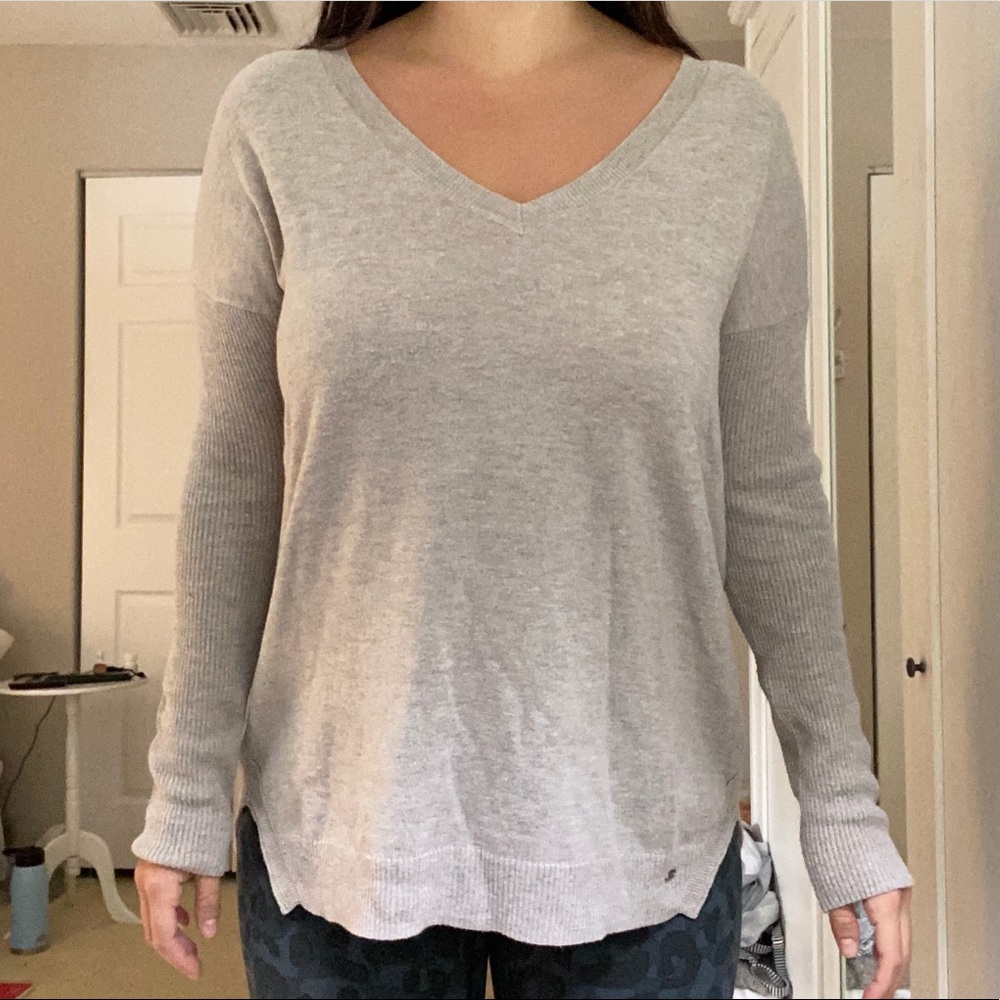 Beige v neck sweater